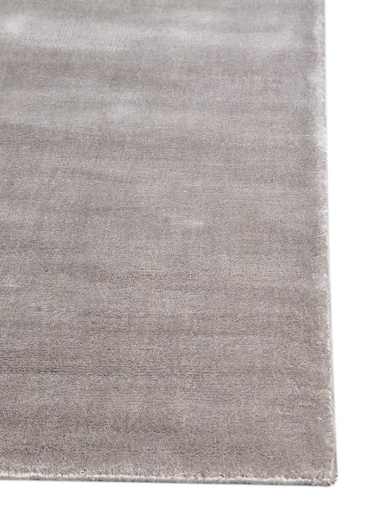 basis grey and black viscose hand loom Rug - Corner